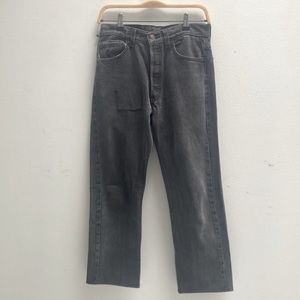 Vintage 90s Grey Straight Leg Distressed Patched Levi’s 501-0660 Jeans 29 x 32